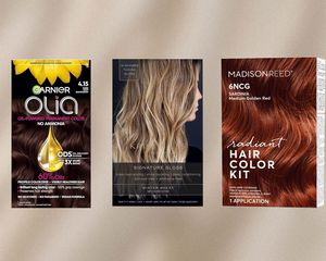 Three different boxes of drugstore hair dyes