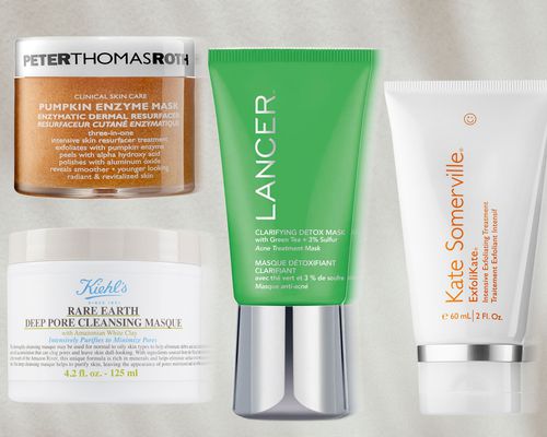 A collage of face masks for pores